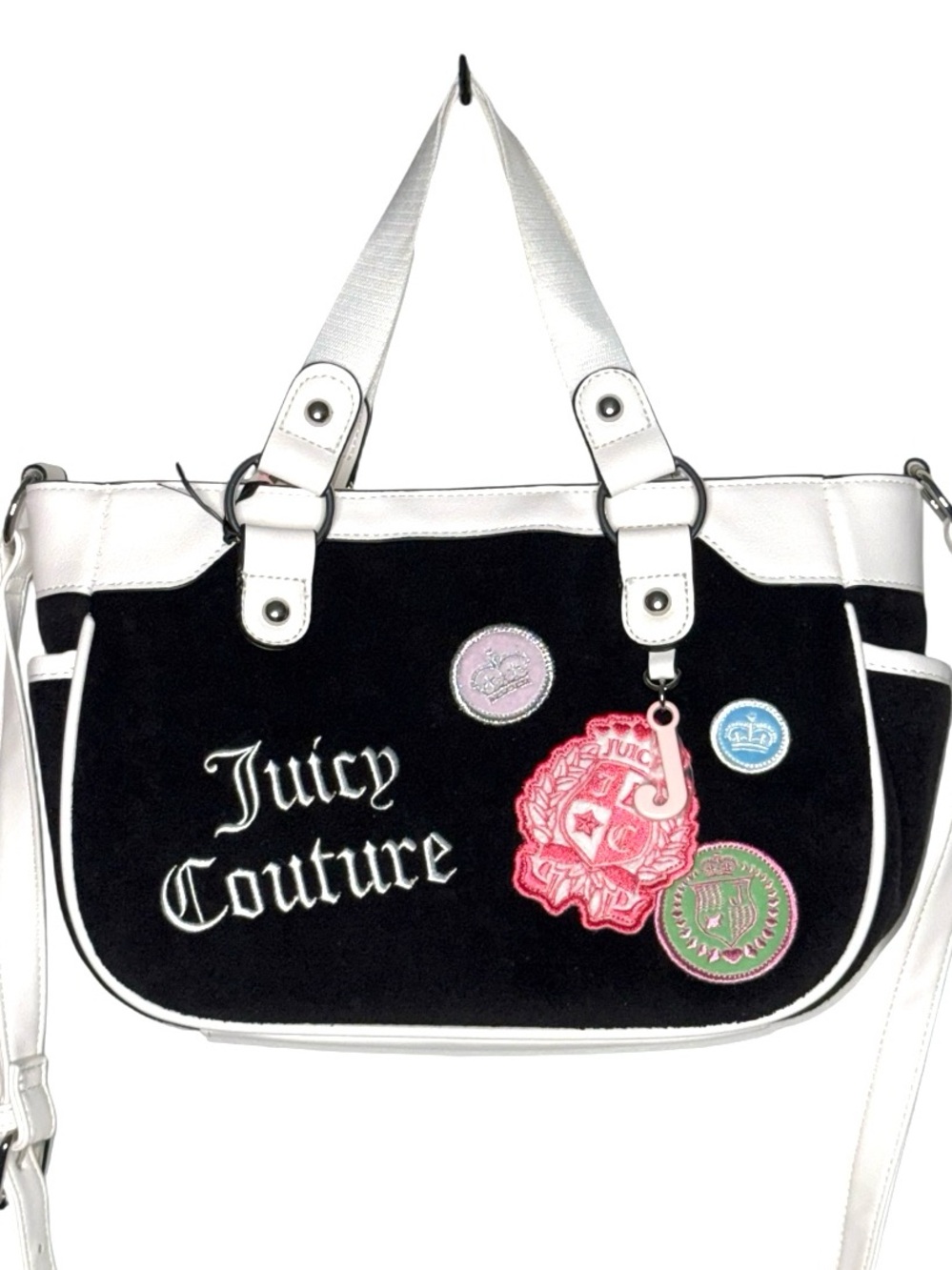 Juicy Couture “Girls Rule” Black Velvety Tote Handbag - NWT